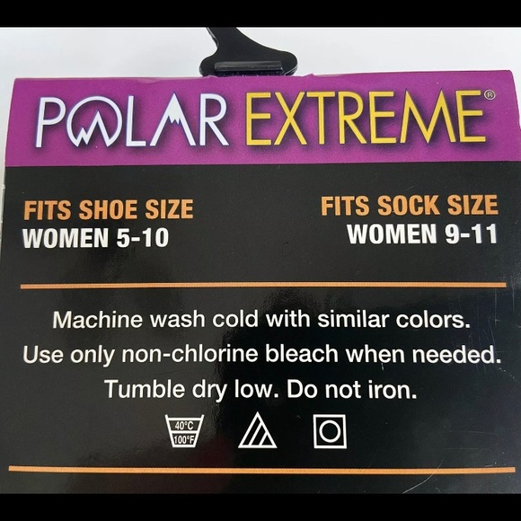 NEW Polar Extreme Insulated Thermal Socks Women SHOE SIZE 5-10 BLUE PINK KNIT - Picture 8 of 9